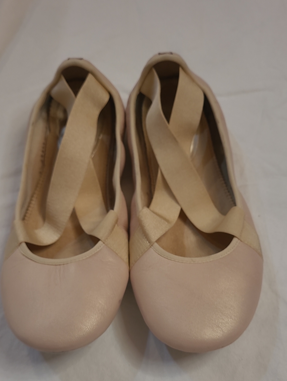 Easy Spirit 360 Women’s Ballet Flats with Crisscross Elastic Straps - Pink 9.5